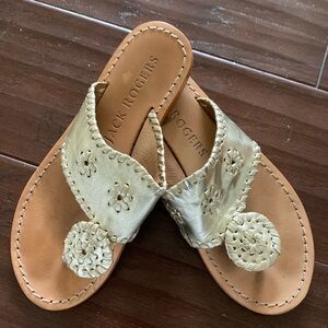 Girls Jack Rogers Gold Sandals